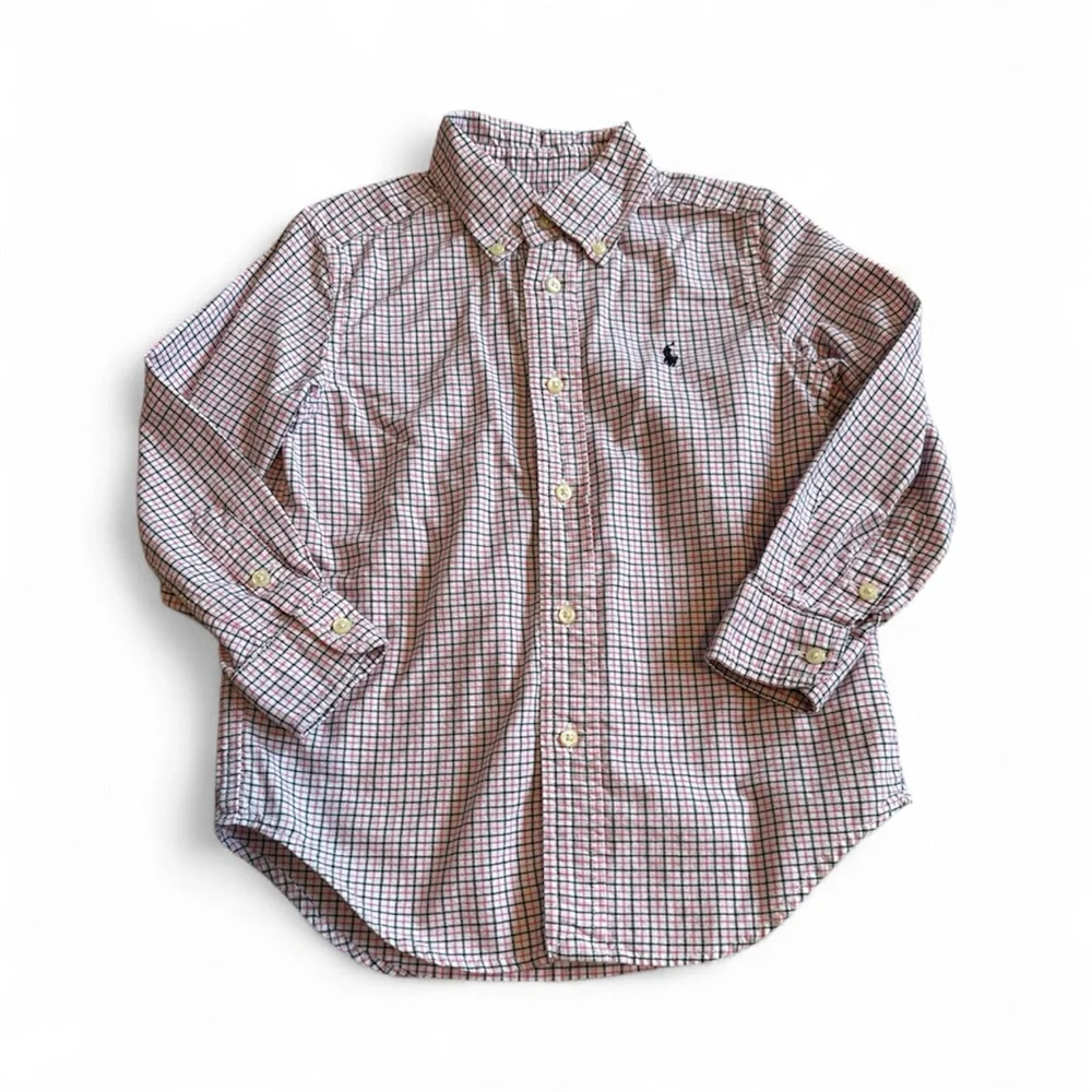 Ralph Lauren Pink and Black Checkered Shirt